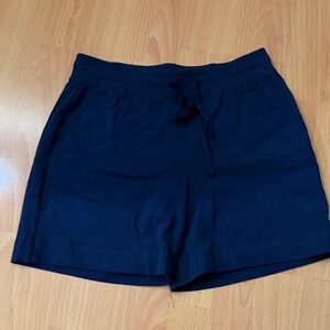 Karen Scott Navy Drawstring Athletic Shorts
